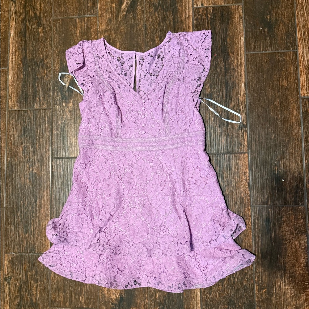City Chic Lilac Lace Dress